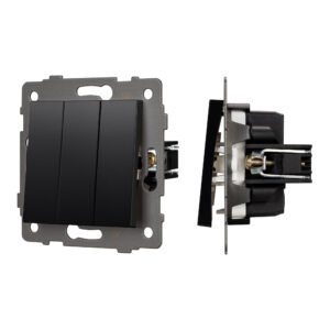 Механизм выключателя трехклавишный непроходной SWT-MK03-PL-BK-V (250V, 10A) (Arlight, -)