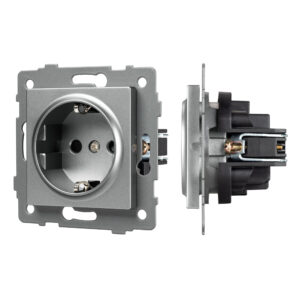 Механизм электрической розетки SCT-MEU1-PL-GR-V (250V, 16A) (Arlight, -)