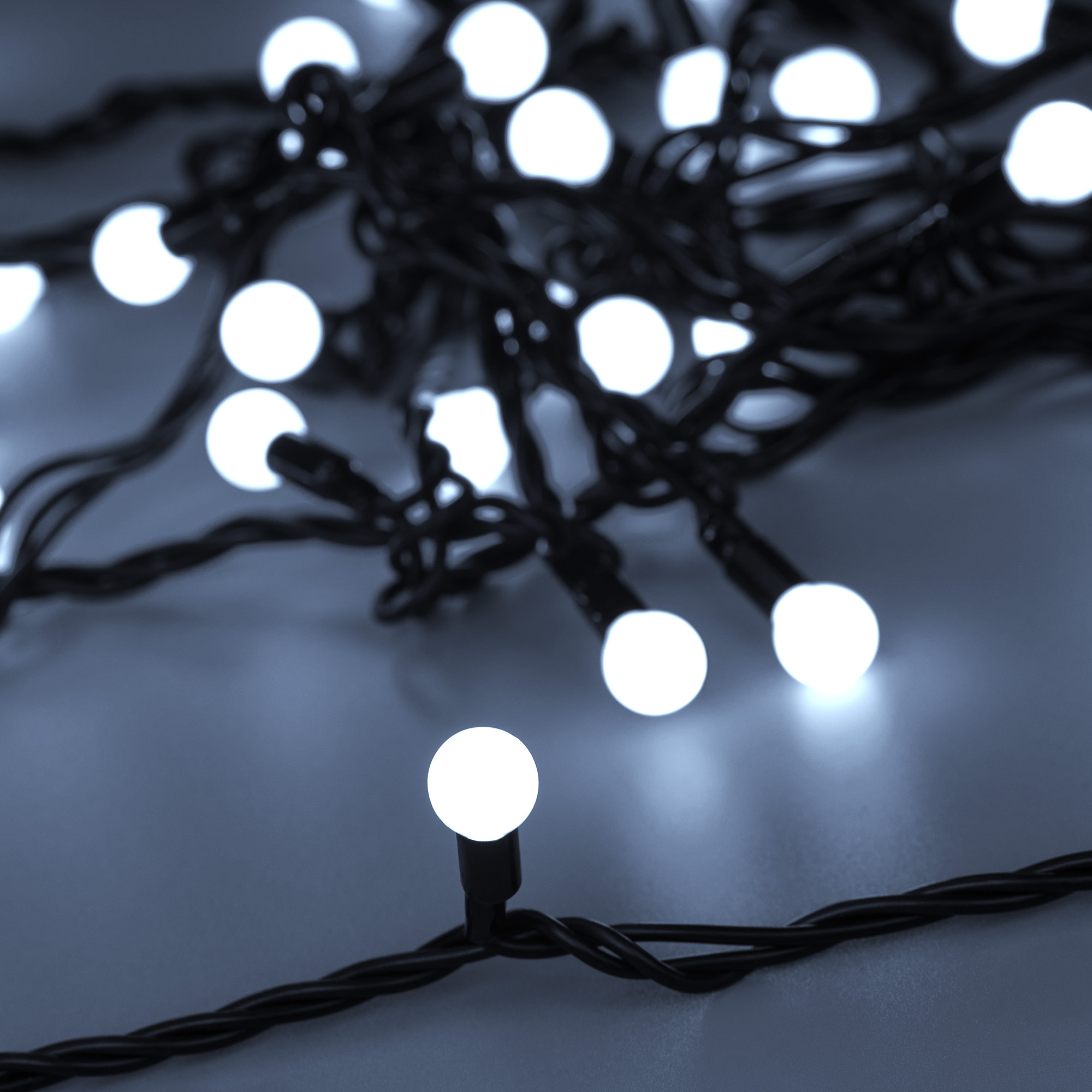 Светодиодная гирлянда ARD-BALL-CLASSIC-D13-10000-BLACK-100LED WHITE ...