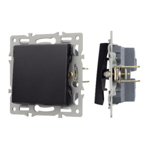 Механизм выключателя одноклавишный проходной SWT-MKP1-PL-BK (250V, 16A) (Arlight, -)