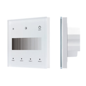 INTELLIGENT ARLIGHT Сенсорная панель SMART-DALI-301-11-1G-4SC-DIM-IN White (BUS/24V, Touch, 2.4G) (IARL, IP20 Пластик, 5 лет)