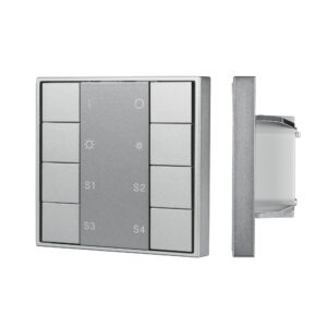 INTELLIGENT ARLIGHT Кнопочная панель DALI-201-23-1G-4SC-DIM-DT6-IN Silver (BUS, Frame) (IARL, IP20 Металл, 3 года)