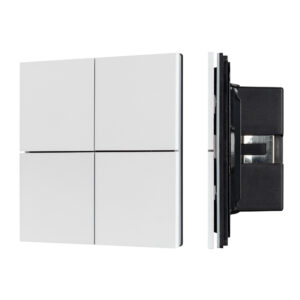 INTELLIGENT ARLIGHT Кнопочная панель KNX-304-23-IN White (BUS, Frameless) (IARL, IP20 Металл, 2 года)