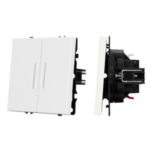 Механизм выключателя двухклавишный проходной LED SWT-NOBE-MKP2-SFPL-L-WH (230V, 10A) (Arlight, -)