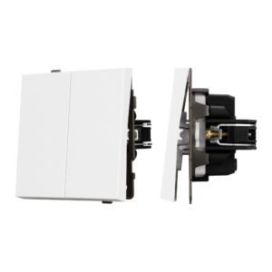 Механизм выключателя двухклавишный непроходной SWT-TENDO-MK02-PL-WH (230V, 10A) (Arlight, -)
