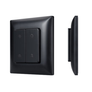 INTELLIGENT ARLIGHT Кнопочная панель SMART-RF-801-22-1G-DIM-SUF Black (3V, 2.4G) (IARL, IP20 Пластик, 5 лет)