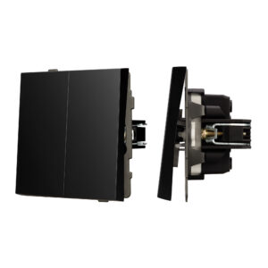 Механизм выключателя двухклавишный проходной SWT-TENDO-MKP2-PL-BK (230V, 10A) (Arlight, -)