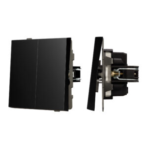 Механизм выключателя двухклавишный непроходной SWT-TENDO-MK02-PL-BK (230V, 10A) (Arlight, -)