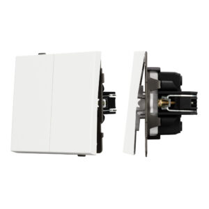 Механизм выключателя двухклавишный проходной SWT-TENDO-MKP2-SFPL-WH (230V, 10A) (Arlight, -)